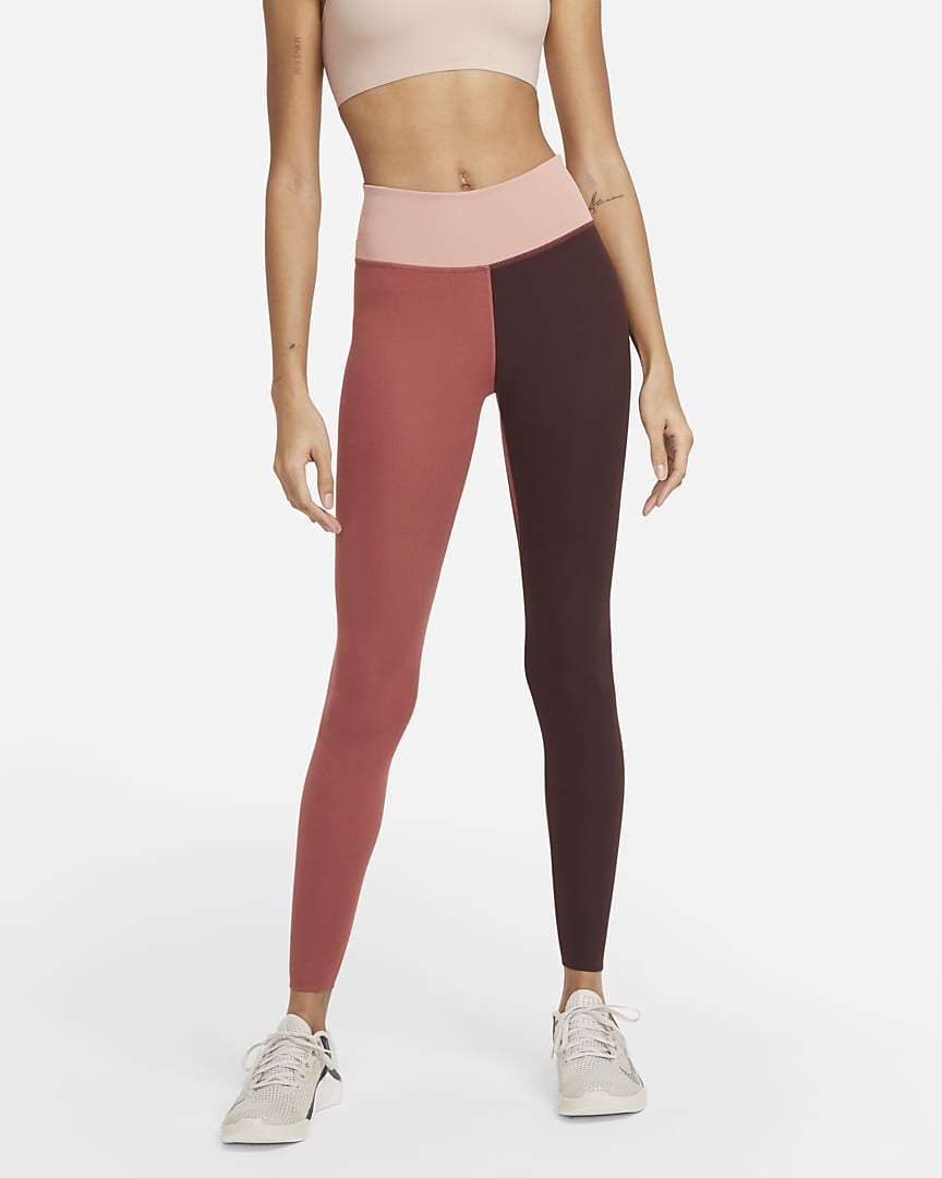 Nike One Luxe Mid-Rise Ribbed Leggings